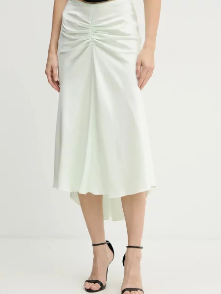 Victoria Beckham fustă midi drept verde