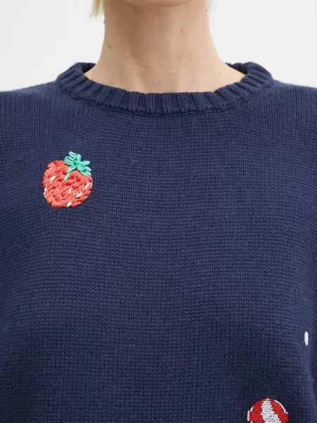 Шерстяной свитер Fiorucci синий