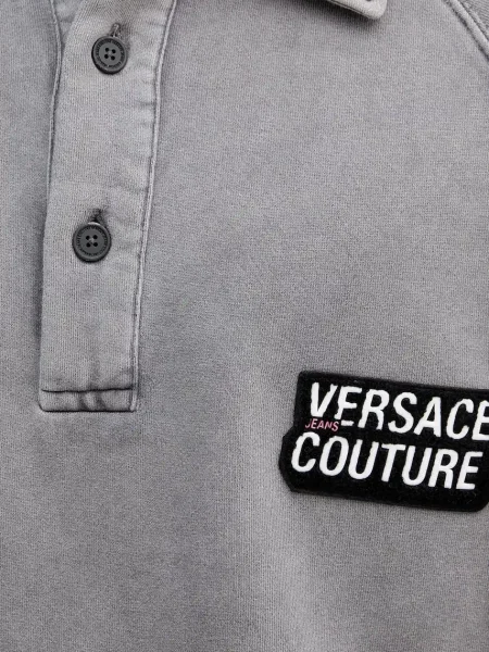 Свитер Versace Jeans Couture с аппликацией серый
