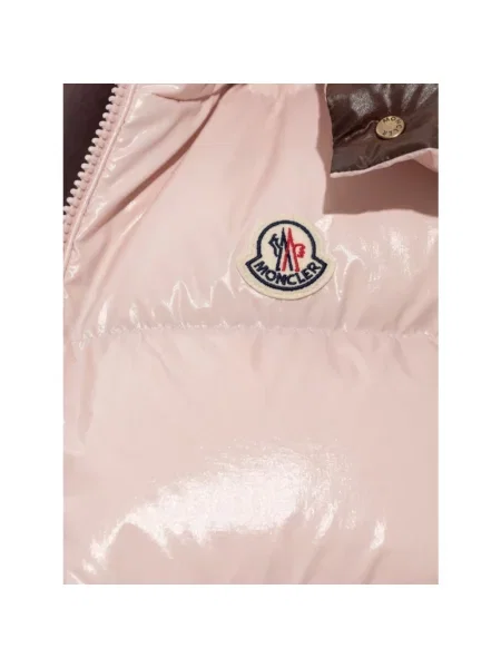 Krótka kamizelka puchowa Moncler różowa