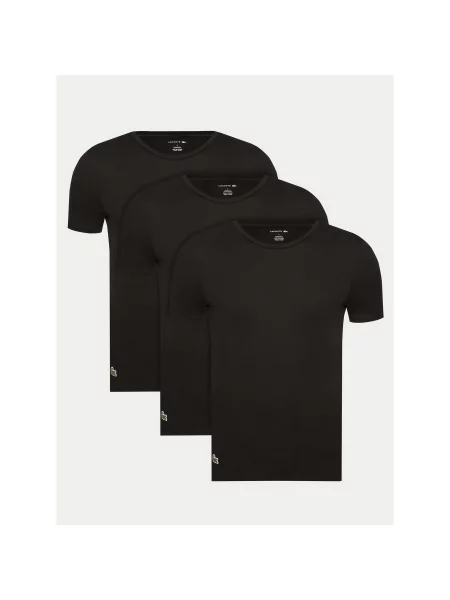 Lacoste Набір з 3 футболок Slim Fit чорний