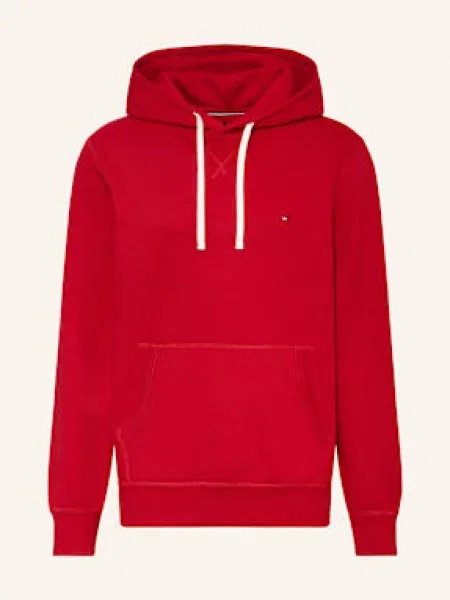 Tommy Hilfiger bluza z kapturem gładka czerwony