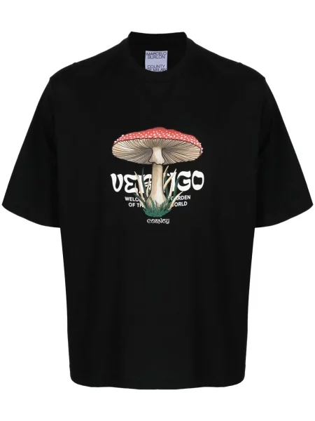 Tricou Marcelo Burlon County Of Milan cu imagine negru