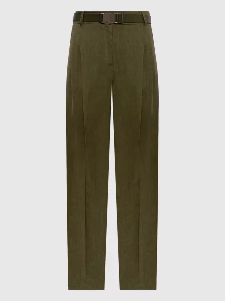Штани SIAMESE з льону Max Mara зелені