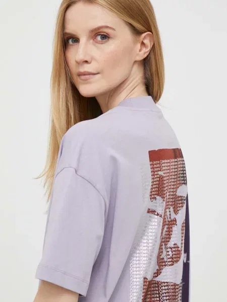 Póló Calvin Klein Jeans lila