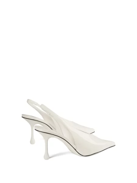 Pantofi cu toc Jimmy Choo slingback alb