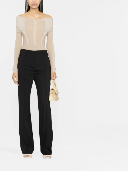 Plačiakojis kelnės Jacquemus juoda