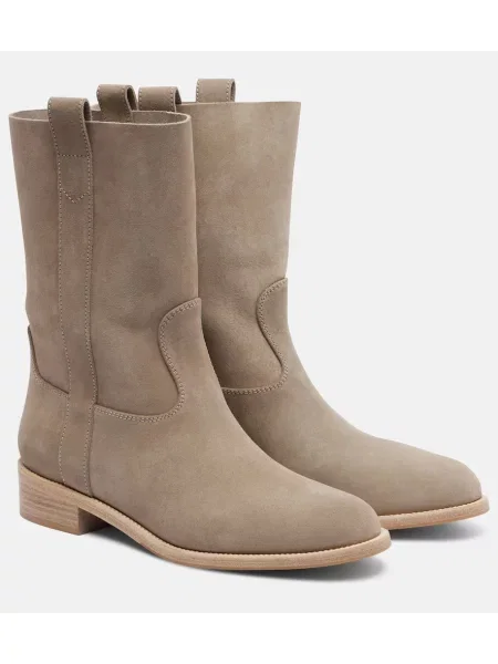 Čevlji do gležnjev Aquazzura iz semiša bež