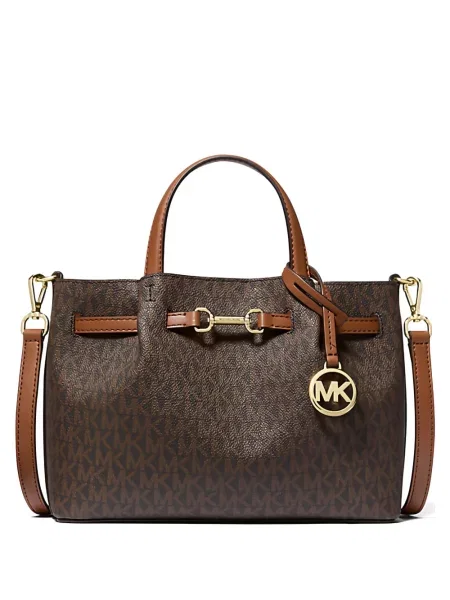 Geantă shopper Michael Kors cu imagine maro