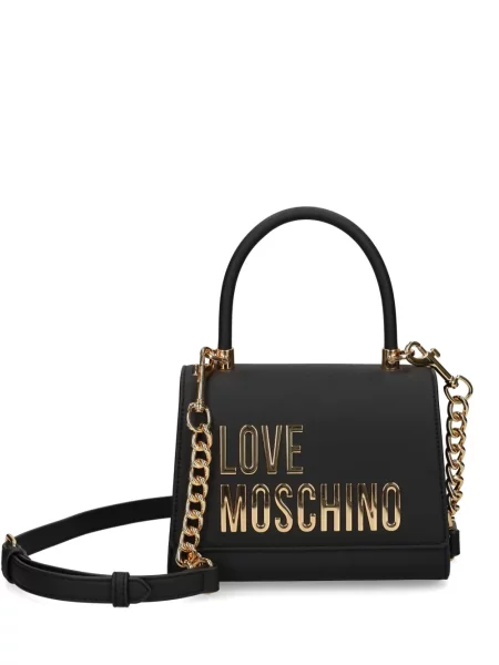 Shopper torbica Love Moschino s autogramom crna