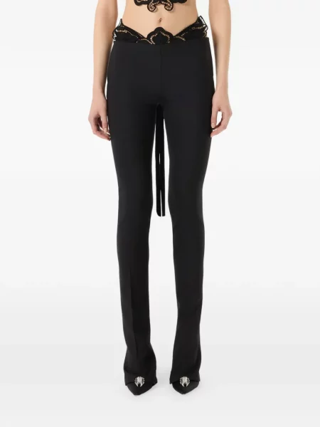 Pantaloni Blumarine din dantelă negru