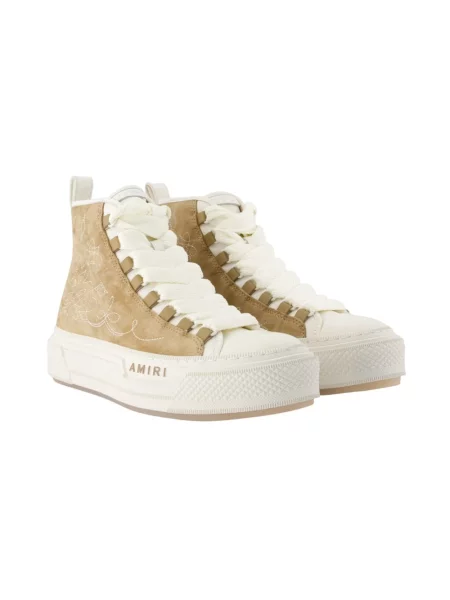 Sneakersy Amiri skórzane beżowe