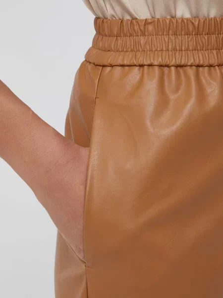 Sisley szorty beżowy gładkie high waist