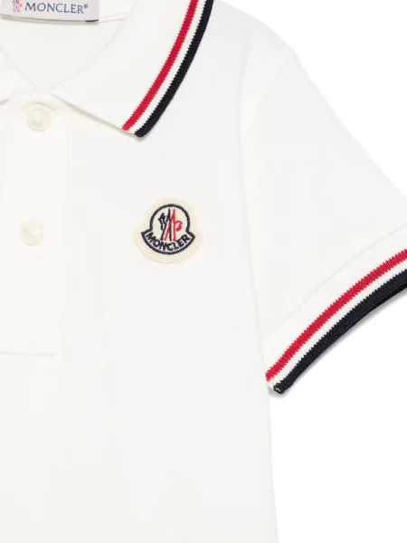 Koszulka polo dziecięca Moncler Enfant biała