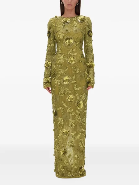 Rochie maxi Rachel Gilbert cu model floral verde