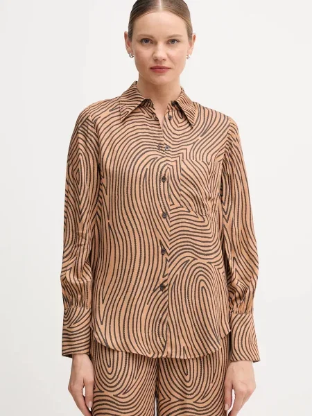 Marc Aurel cămașă cu guler clasic regular maro