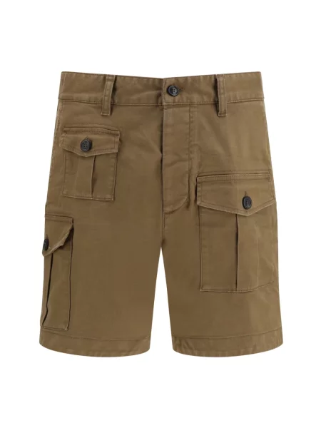 Szorty cargo Dsquared2 brązowe