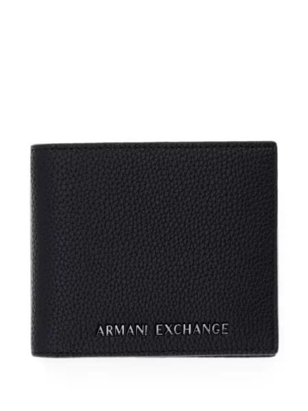 Portofel Armani Exchange cu autograf negru