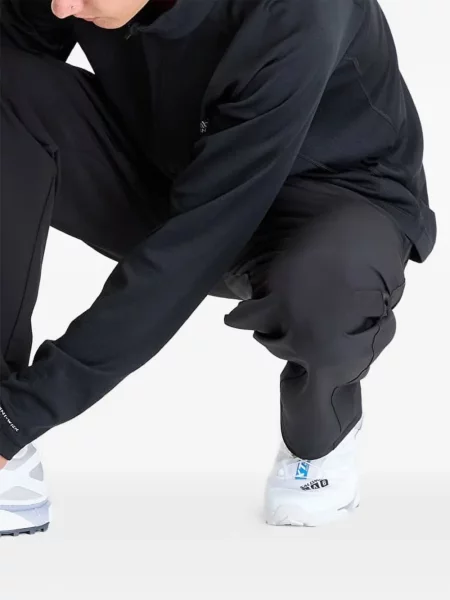 Τρέξιμο fleece μπλούζα Adidas με λαιμόκοψη v μαύρο