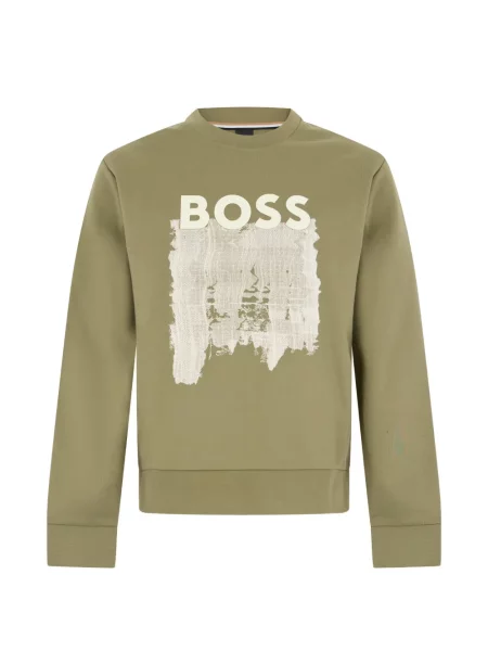 Hanorac Boss cu imagine verde