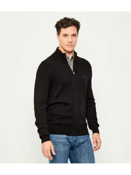 Tommy Hilfiger Pulover | Regular Fit cu adaos de cașmir negru
