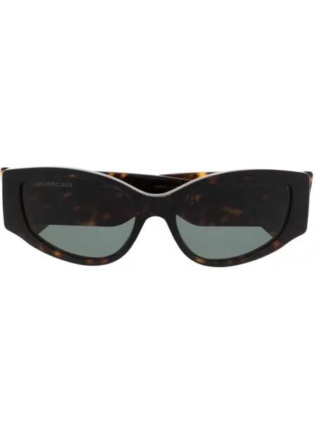 Ochelari de soare Balenciaga Eyewear cu imagine biker maro