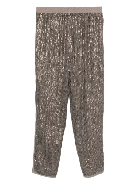 Pantaloni Mes Demoiselles cu paiete verde