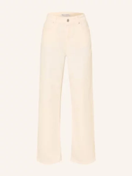 Marc O'polo Široké Džíny Linn white cotton bílé
