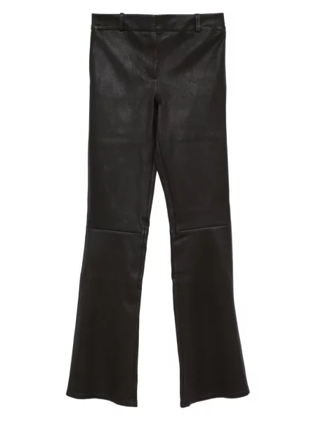 Spodnie Arma skórzane dzwony czarne