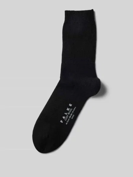 Skarpety z wysokiej jakości mieszanki wełny i kaszmiru model ‘COSY WOOL’ Falke czarne