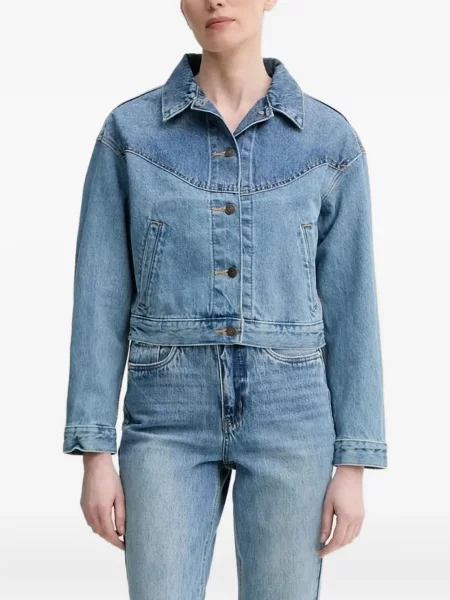 Blugi evazați Levi's® din piele de căprioară albastru