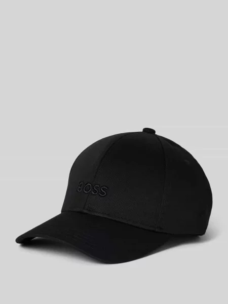 BOSS czapka z daszkiem z aplikacją czarny
