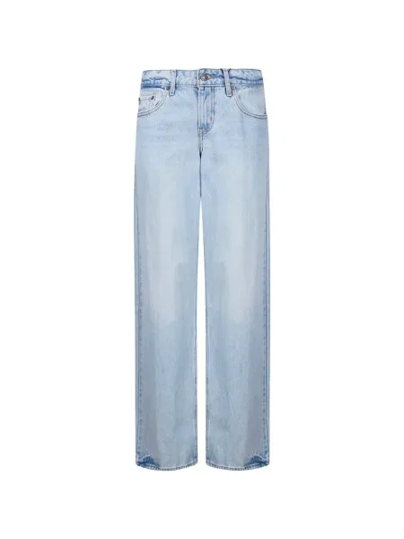 Cropp blugi drepți Levi's® zdrențuiți cu 5 buzunare albastru