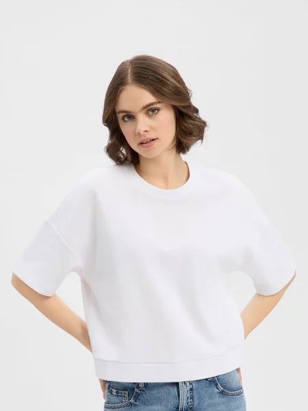 Pudełkowy krój t-shirt model Tilina' Joop! biała