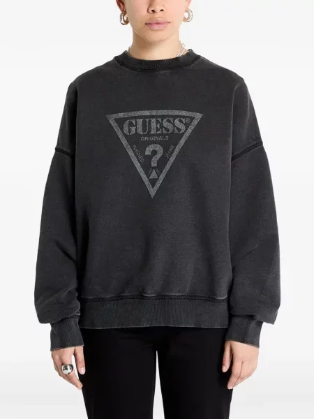 Pulover Guess cu imagine gri