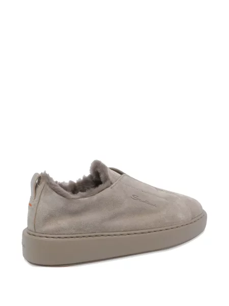Sneakerși Santoni din piele de căprioară