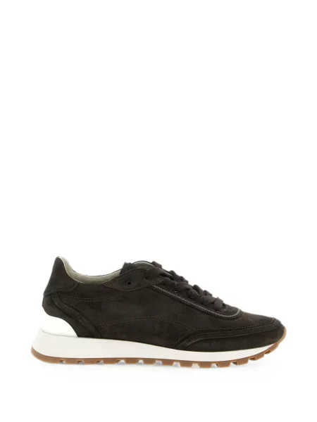 Sneakerși Brunello Cucinelli din piele de căprioară maro