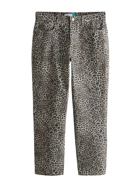 Next Jeans crem / ciocolatiu negru