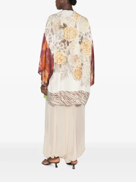 Geacă Anna Molinari cu model floral cu imagine alb