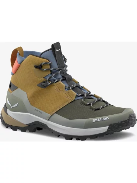 Buty trekkingowe Salewa Puez 2 Mid Powertex brązowy niebieski szary