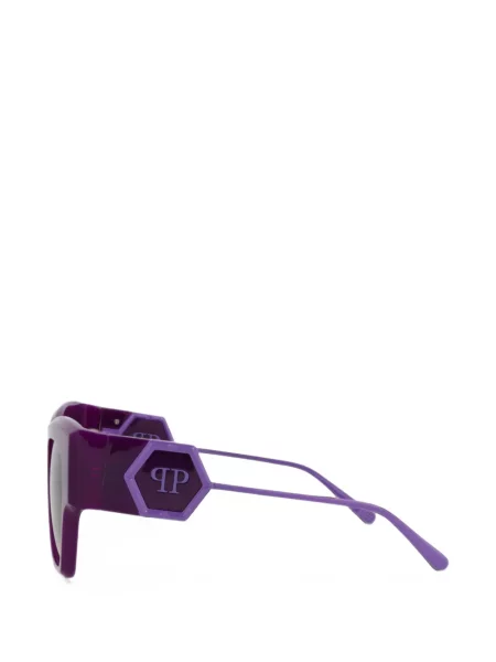 Слънчеви очила Philipp Plein Eyewear с автограф виолетово