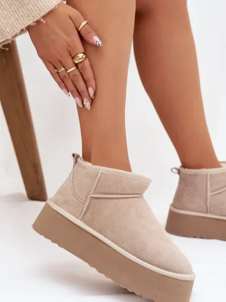 Botine Boto din piele bej