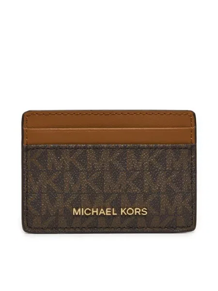 Etui na karty kredytowe MICHAEL Michael Kors brązowy