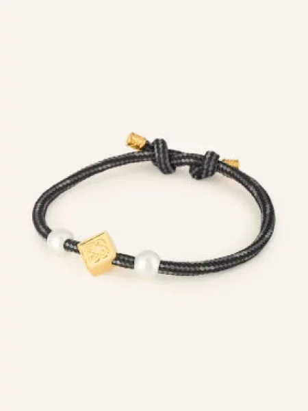Casablanca Náramek Bicolour Friendship Bracelet zlatá černá bílá