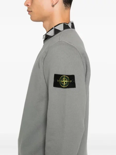 Hanorac Stone Island cu strasuri gri