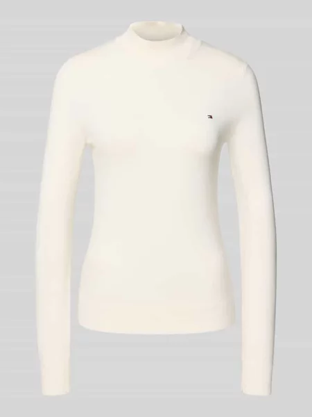 Sweter o kroju regular fit z mieszanki bawełny Tommy Hilfiger biały