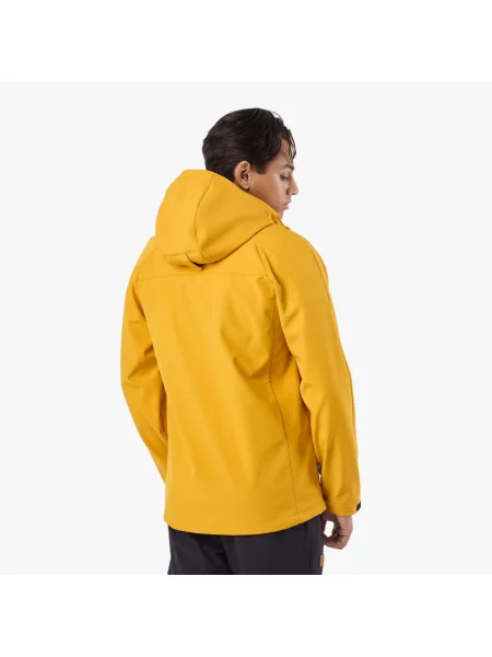 Kurtka Softshell Wędrówki Mężczyzna Tromsö Wiatroszczelny żółta