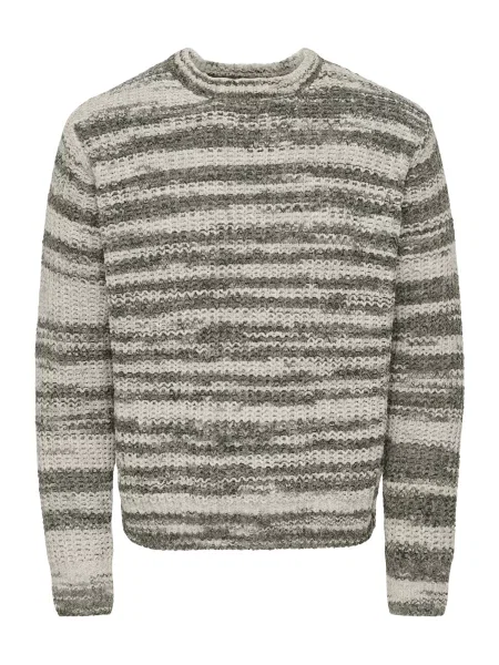 Only & Sons Pulover ONSHANK taupe / oliv gri
