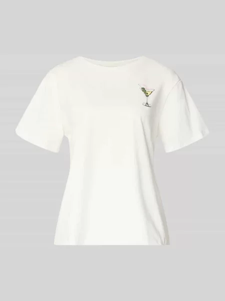 T-shirt z nadrukiem z logo model Eleanor' Lollys Laundry biała
