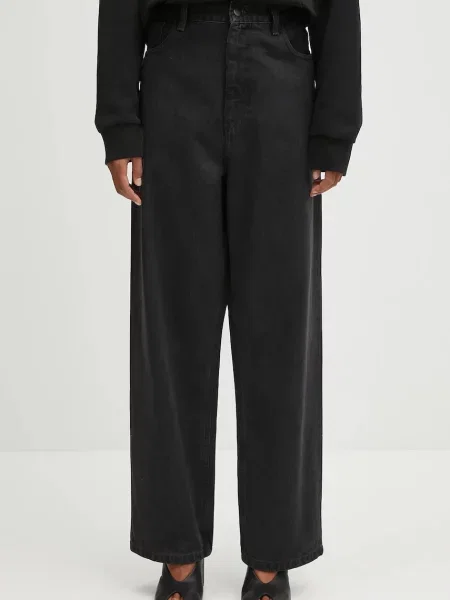 Carhartt WIP jeansy W Brandon high waist czarne